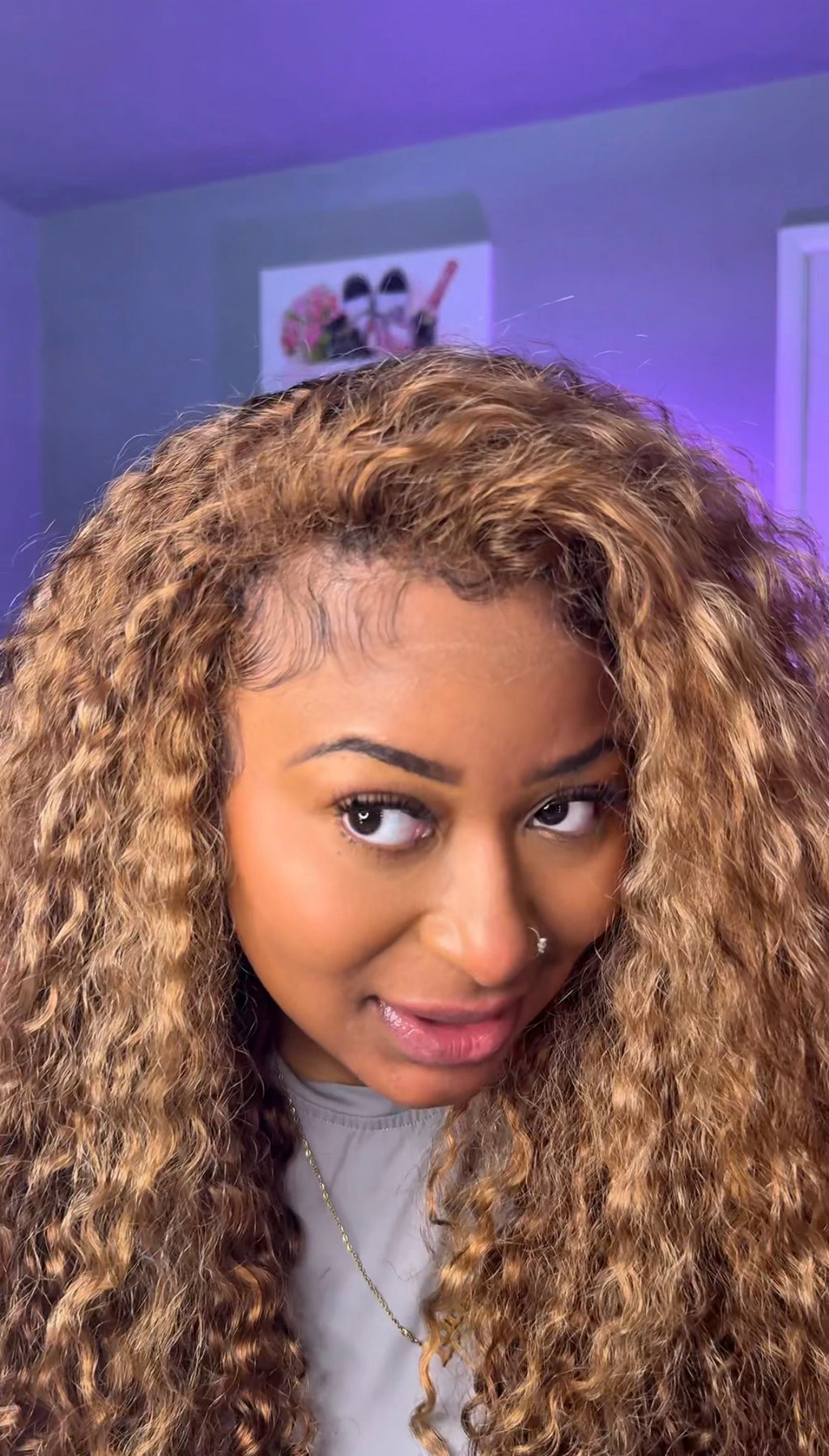 OQ Hair 24” Burmese Curly Highlight Wig | 4/27 | 250% Density