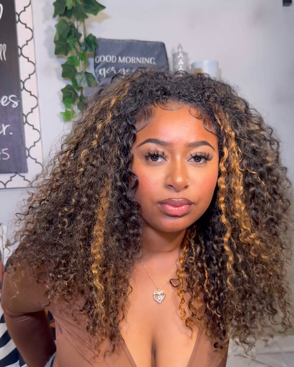 ISEE Hair 18” Water Wave Half Wig | 1B/30 Highlight | 250% Density