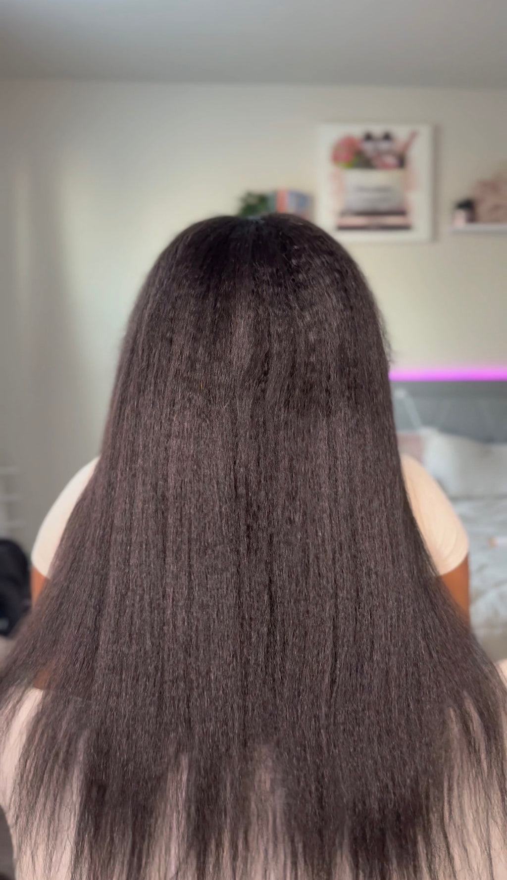Sterly 26” Kinky Straight V-Part Human Hair Wig