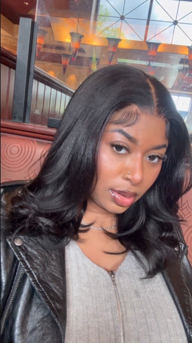 UNice 14” Glueless Yaki Bob Wig