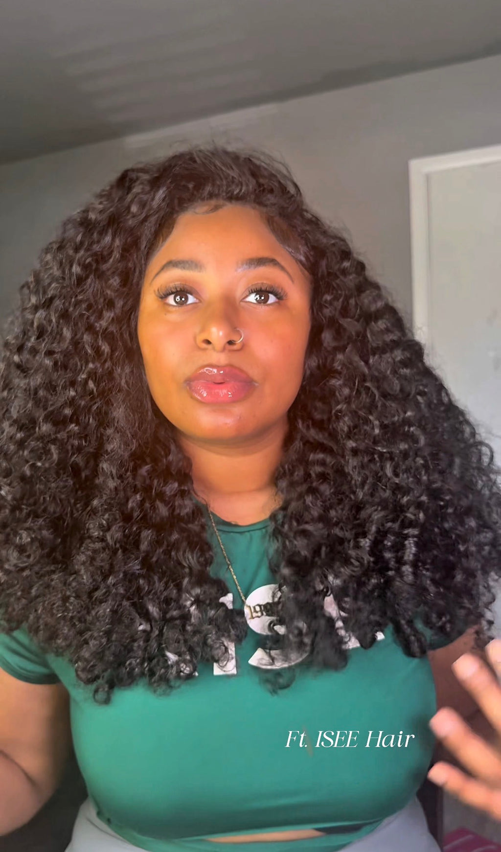 ISEE HAIR Burmese Curly Wear Go Half Wig 250% Density