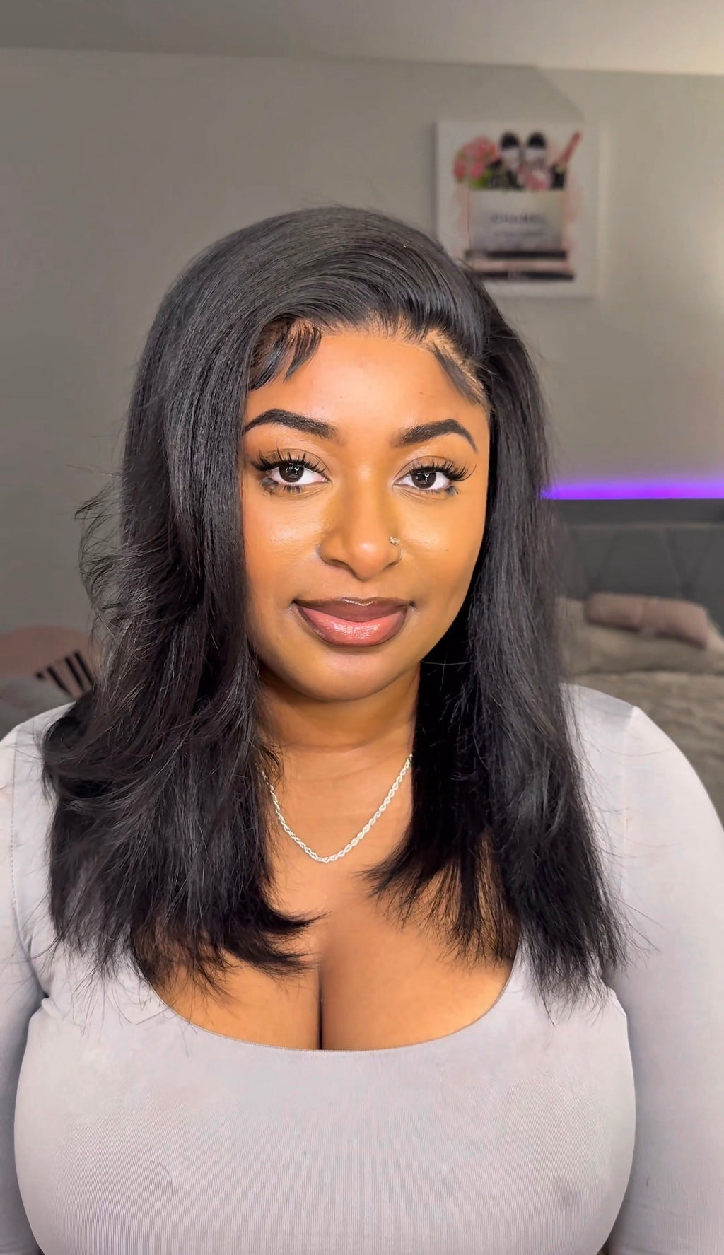 UNice 14” Glueless Yaki Bob Wig