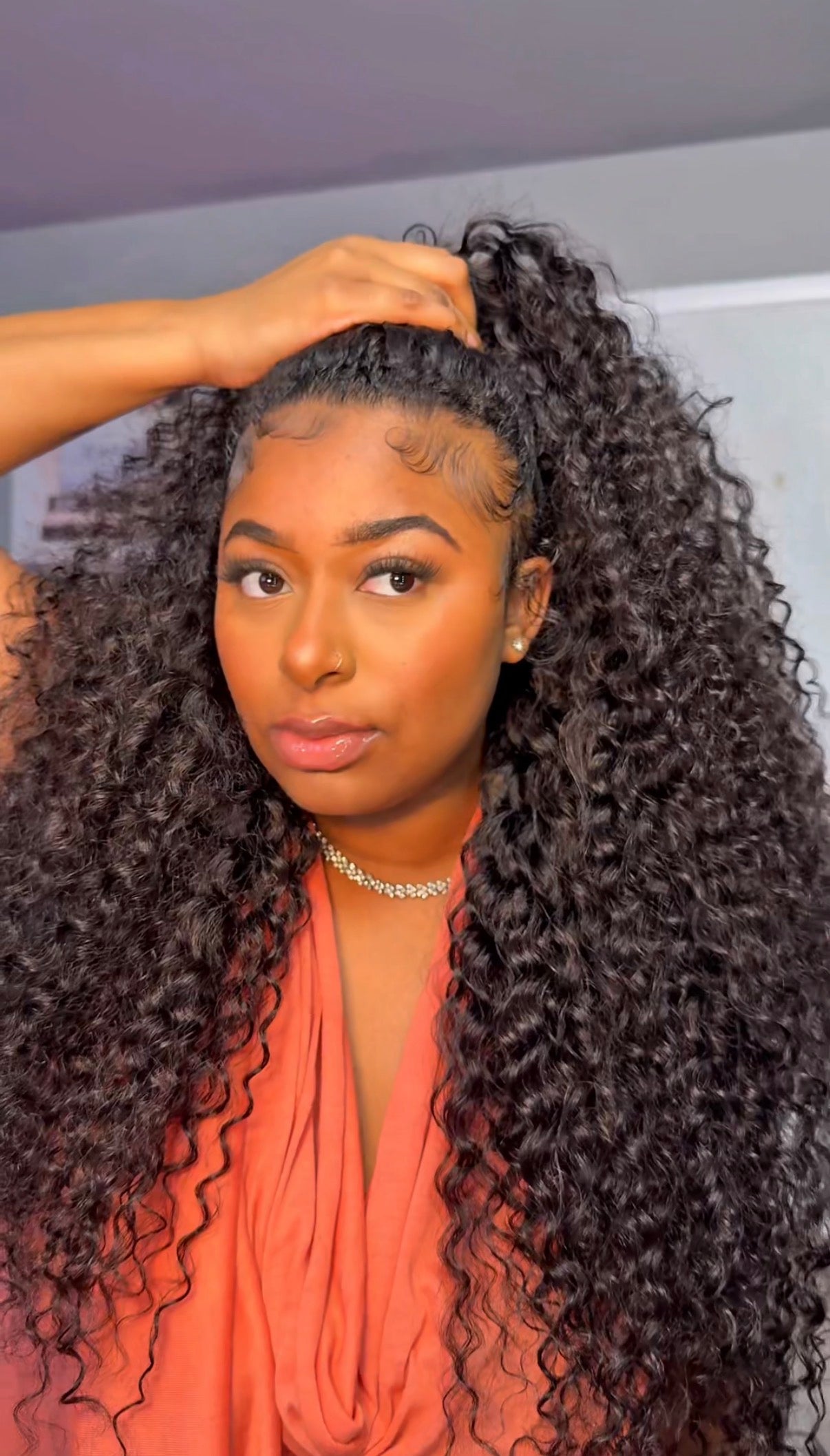 OQ 26” Water Wave 250% Density Wear & Go Half Wig | Luxe Rewear