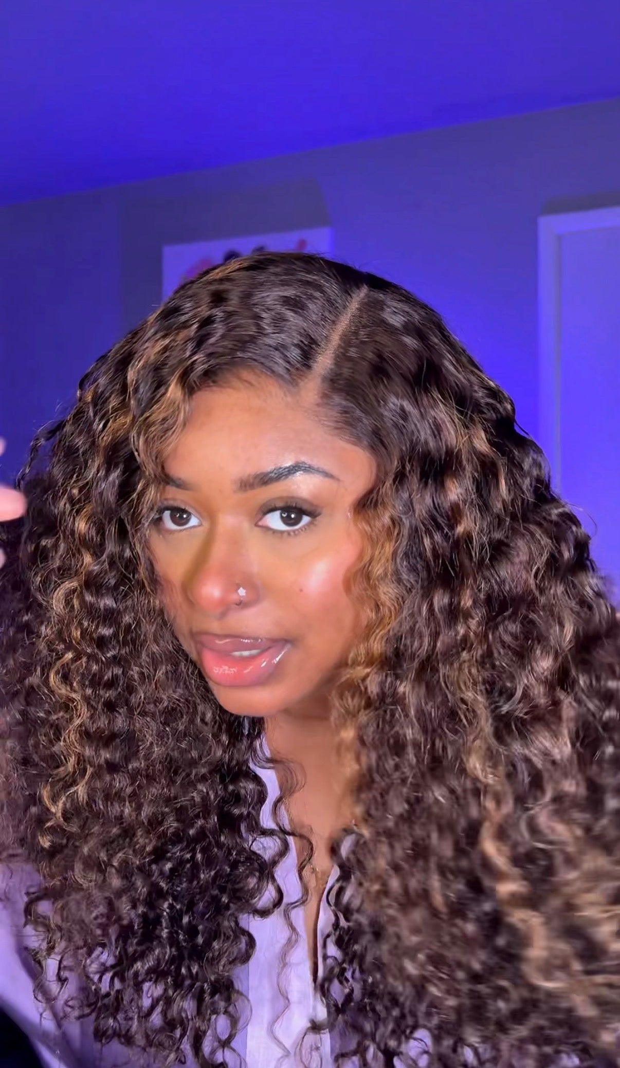Luvme Funmi Curly Highlight Wig 24” | 7x6 HD Lace Glueless