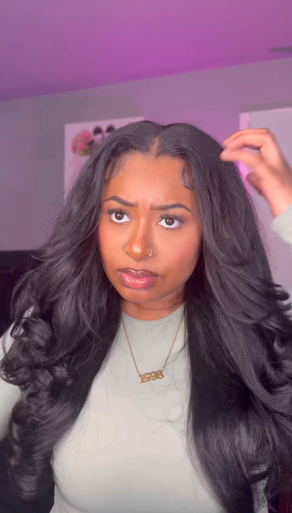 UNice 250% Density Kinky Straight V-Part Wig 24”