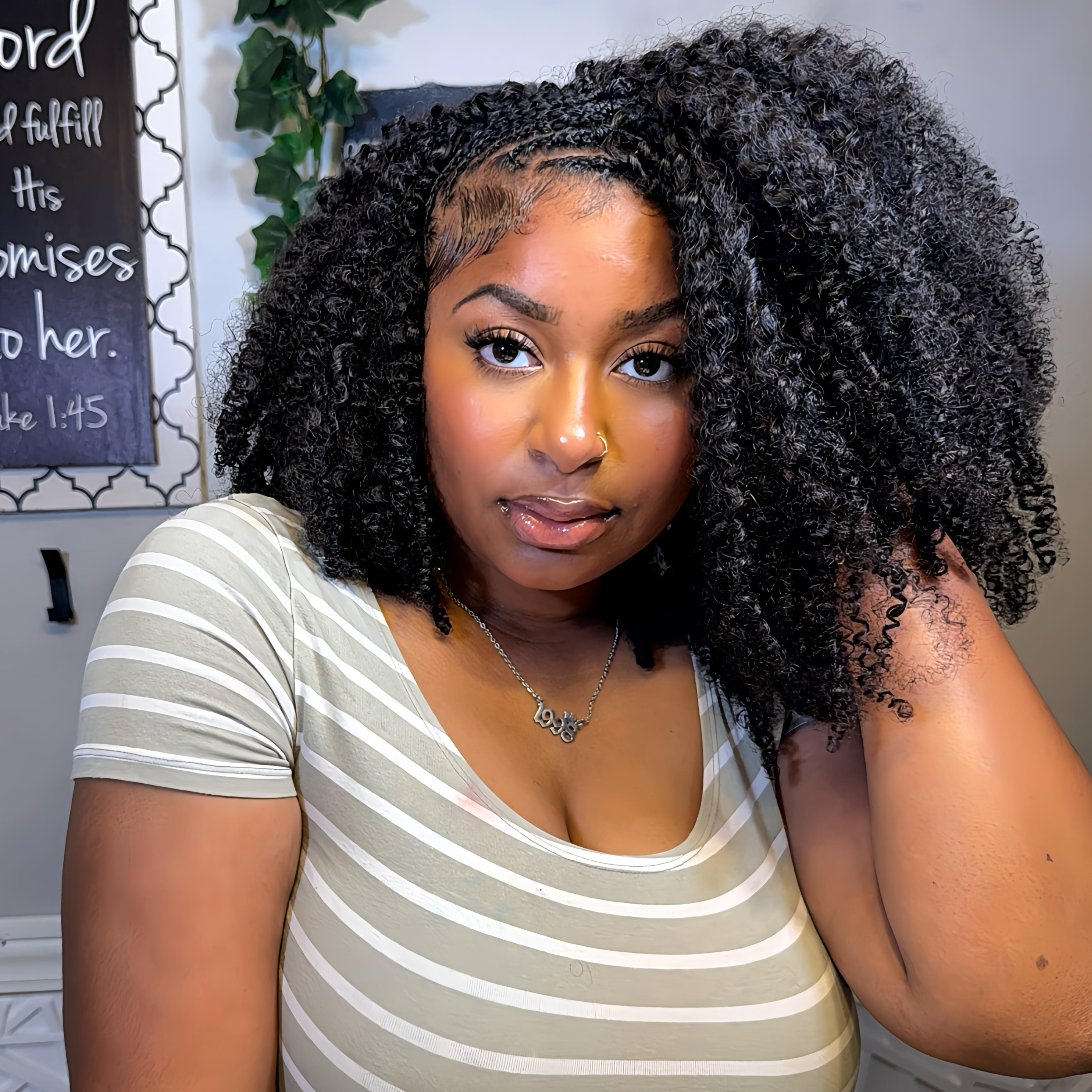 Ywigs 20” Kinky Curly Human Hair Feather Crochet | NEW | SOLD PER PACK