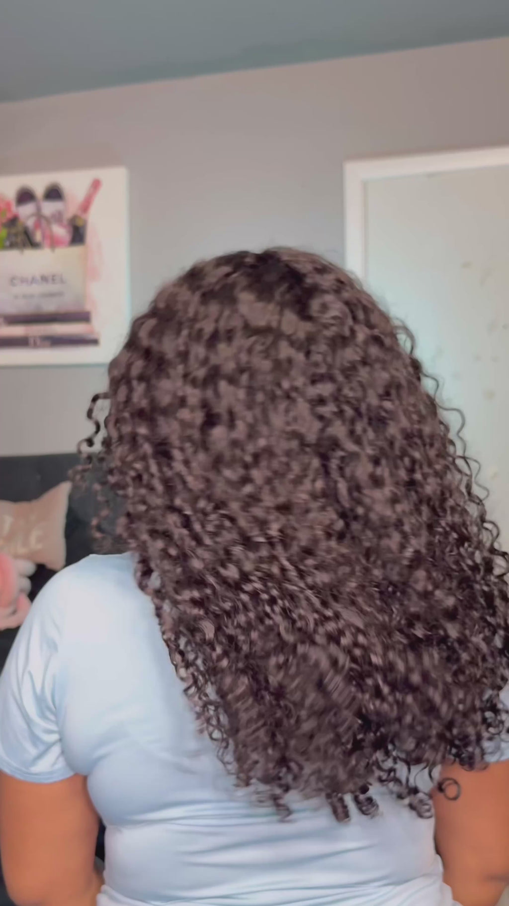 Hermosa 4C Edge Curly Glueless Wig – 13x6 Drawstring Lace | 20” | Luxe Rewear