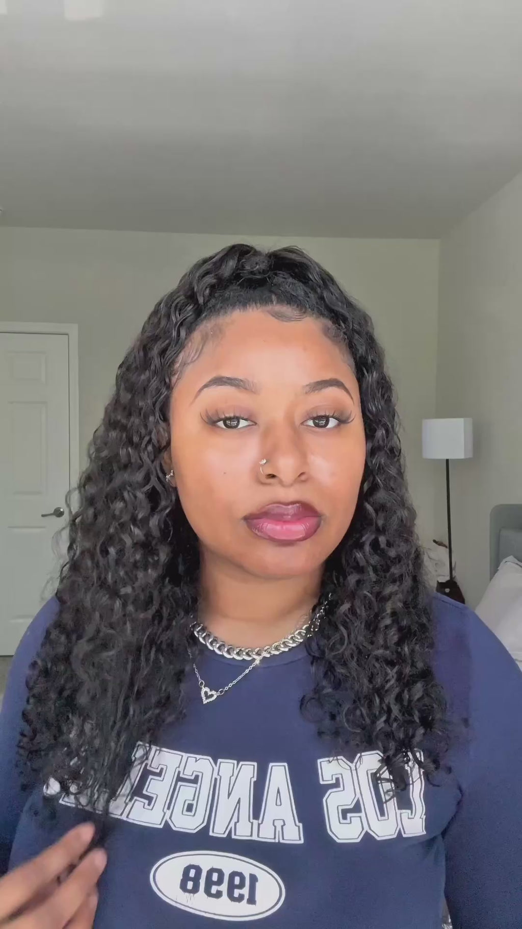 Cute Bein Hair 18” Burmese Curly Half Wig