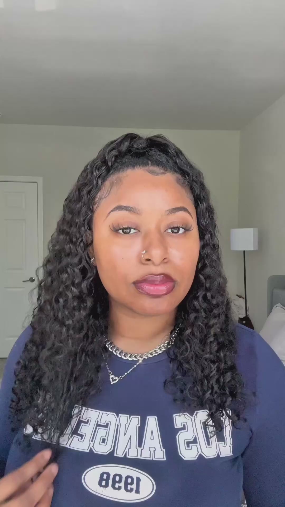 Cute Bein Hair 18” Burmese Curly Half Wig
