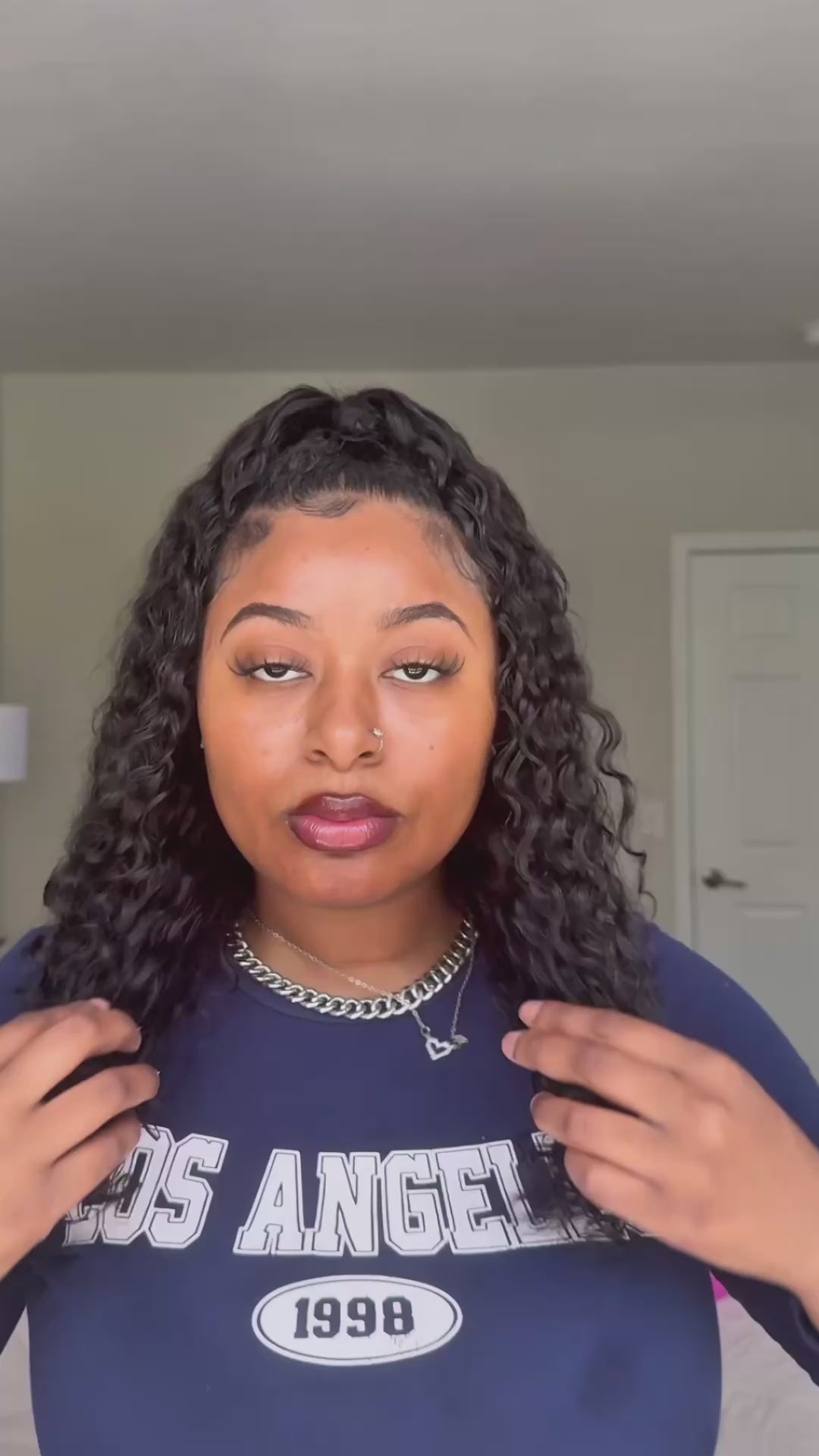 Cute Bein Hair 18” Burmese Curly Half Wig