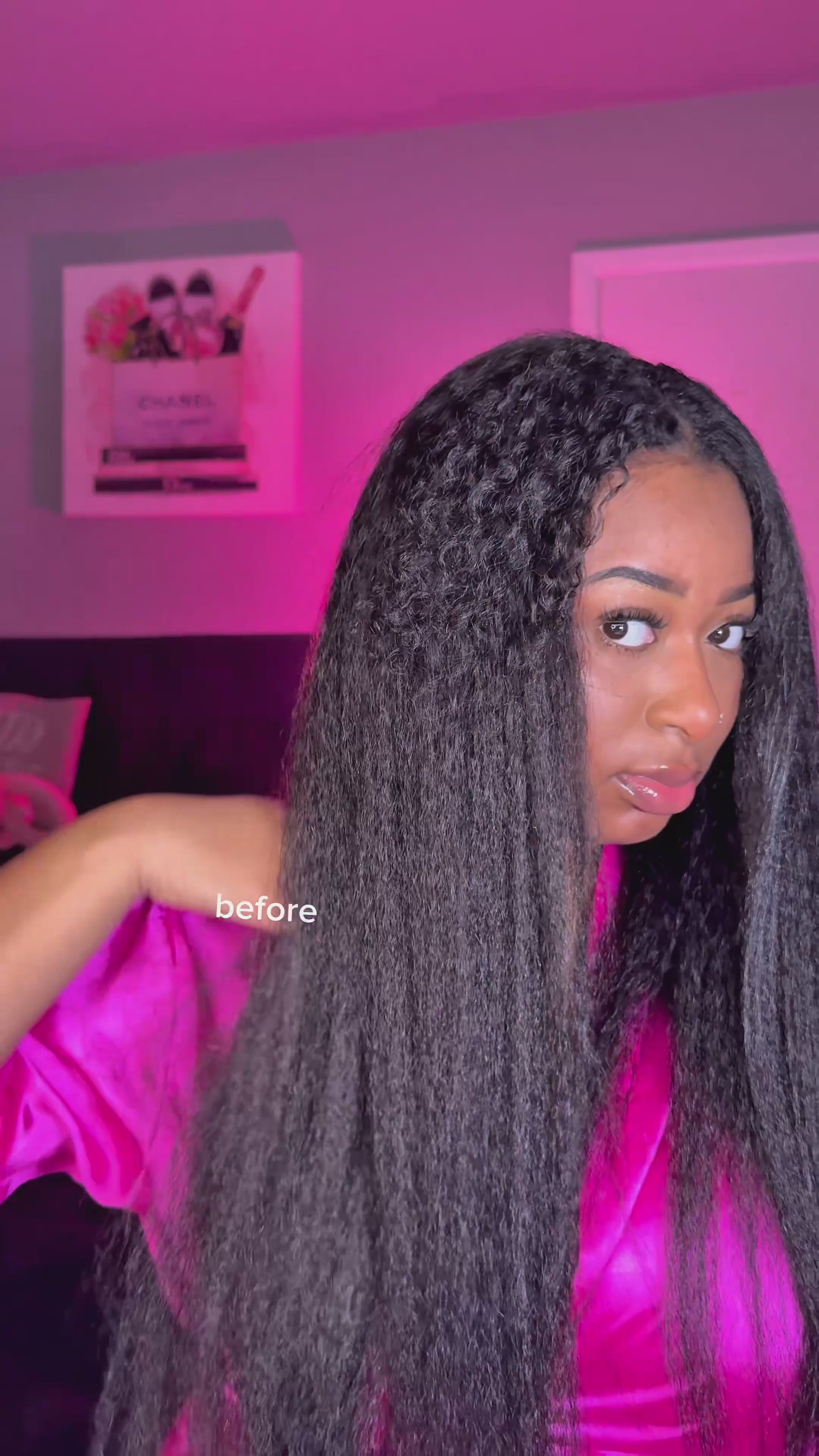 UNice 250% Density Kinky Straight V-Part Wig 24”