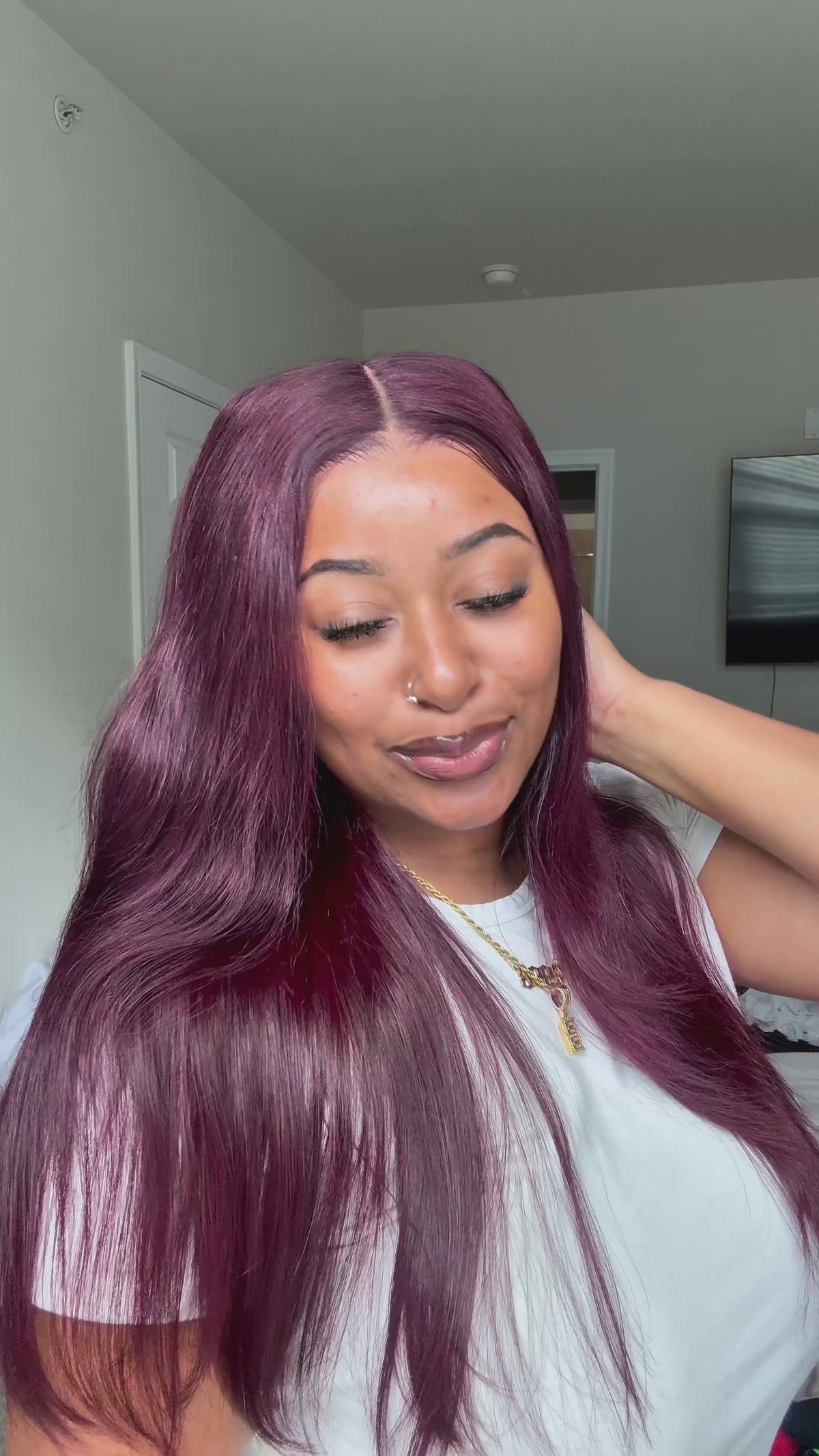 ISEE Black Cherry 7×5 Wear & Go Glueless Wig | 22”